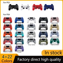 crystal blue roses Canada - Bluetooth Wireless Controller For PS4 Vibration Sony Joystick Gamepad Game Handle Controllers Play Station With Logo With Retail B189f