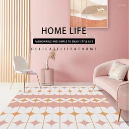 Carpets Promotion Nordic Simple Living Room Coffee Table Bedroom Floor Rug Mat Tapestry 2022 Modern Area Rugs Geometric PinkCarpets