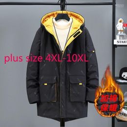 Men's Down & Parkas Arrival Fashion Super Large Padded Jacket Men Thick Casual Long Winter Coat Plus Size 4XL 5XL 6XL 7XL 8XL 9XL 10XL Kare2