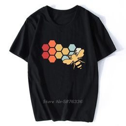Men's T-Shirts Vintage Beekeeper Beekeeping Honey Funny Bee Black T-Shirt Men Cotton O-neck Tshirt Hip Hop Tees Streetwear Harajuku