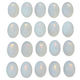 Opalite Oval Flat Back Gemstone Cabochons Healing Chakra Crystal Stone opal Bead Cab Covers No Hole for Jewelry Craft Making