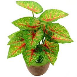 Decorative Flowers & Wreaths 1Bouquet/12 Leaves Artificial Tropical Fake Bonsai Tree Plant Branch For Home Decoration Accessories