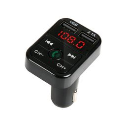 New FM Transmitter Bluetooth Handsfree MP3 Audio Music Player Dual USB Radio Modulator Car Kit 2.1A Charger