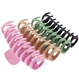 New Solid Colour Large Claw Clip Crab Barrette For Women Girls Hair Claws Bath Clip Ponytail Clip Headwear Hair Accessories Gifts