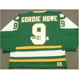 Chen37 Men #9 GORDIE HOWE New England Whalers 1978 WHA RETRO Hockey Jersey or custom any name or number retro Jersey