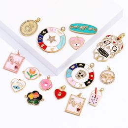 Charms Heart Love And Skull Cute Designer Diy Jewellery Making Supplies For Earrings Necklace Bracelet Accessories WholesaleCharms