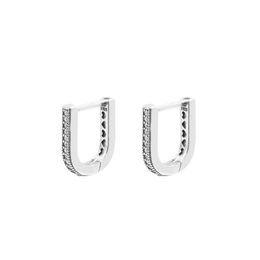 Hoop & Huggie Sterling Silver Jewelry Europe Earrings U-shaped For Women Fashion Bijouterie 2022 Mother's Day GiftHoop HuggieHoop