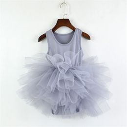 Girls Dress Children's Pettiskirt Lovely Baby Lace Ballet Kids Tulle Tutu Sleeveless Vest Vestidos es 220426