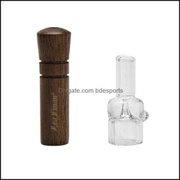 Smoking Pipes Accessories Household Sundries Home Garden Glass Cigarette Holder Walnut Wood Removable Woodiness Suction Nozzle Eco Friendl