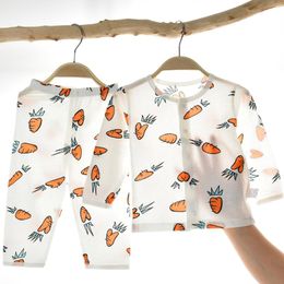 Clothing Sets Infant For Baby Girls Clothes Set 2022 Summer Long-sleeved Air-conditioned Ultra-thin Born Boys ClothClothing