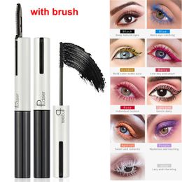 Pudaier 4D Fiber Mascara with Lashes Brush 9 Colors Effect Volume Mascaras Waterproof Thick Curl Lengthening Sex Eyelashes Eye Makeup