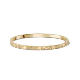 Thin love bracelet full diamond screw designer Bangles fashion Jewellery Womans Designer 3.65mm Rose Gold platinum bracelets for women adult gift stainless steel