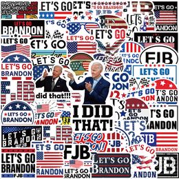 50pcs/pack Let's go brando Biden Funny Sticker - I Did That Stickers For Refrigerator Car Helmet DIY Bicycle Guitar Decal
