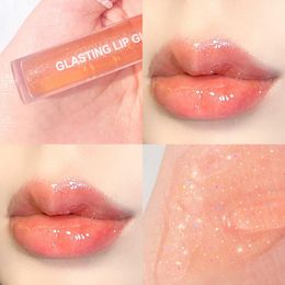 2024 unny Mirror Water Lip Gloss Glaze Transparent Glass Lip Oil Waterproof Lasting Liquid Lipstick Lipgloss Lips Cosmetics in Bulk Water Gloss Lip Oil Moisturisers