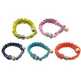 Colorful Portable Bracelet Hand Chain Rope Filter Handpipes Pipes Removable Innovative Design Glow In The Dark Dry Herb Tobacco Cigarette Holder DHL