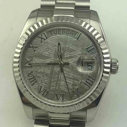luxury oyster perpetual watch for men Casual Fashion Meteorite Face ETA2834 Movement Waterproof Calendar Stainless Steel Sapphire