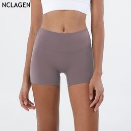 NCLAGEN Double Sided Yoga Shorts Women High Waist Sports Fitness Gym Workout Running Training Butt Lifting Leggings W220418