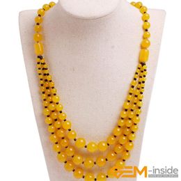 Chains Handmade 8-12mm Beaded Stone Necklace Fashion Jewellery 19 Inch DIY Long For Women