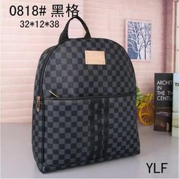 Brand 2023 luxury men's and women's backpacks large-capacity fashion travel school bags classic style authentic PU leather top quality