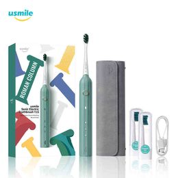 Toothbrush Usmile Y1s Sonic Electric Toothbrush Rechargeable Waterproof Automatic Tooth Brush Replacement Heads Smart Timer for Adults 0511