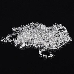 acrylic clear beads garland Canada - 100 Meters Crystal Clear Acrylic Bead Garland Chandelier Hanging Wedding Decoration Bridal Shower Accessories276a