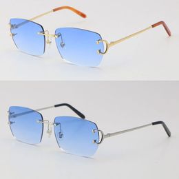 for Frame Women Glasses New Model Lens Metal Rimless Fashion Sunglasses Male CT00920 Driving Glasses C Decoration High Quality Designer Gold