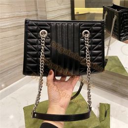 Stunning Women Totes Shopping Bags Shoulder Bag Chain Luxurys Designers Handbag Fashion Vintage Handbags Crossbody Clutch Leather Tote Marmont