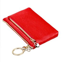 Wholesales No 2013Mini Women Money Clips Multifunctional Cowhide leather Solid ID -card holder bank card holders Ladies shortWallet female handbag with zipper
