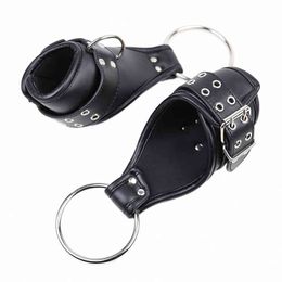 NXY Sex Adult Toy Leather Ankle Wrist Suspension Cuffs Restraint Bdsm Bondage Strap Keep Suspended Hanging Handcuffs for Product 0507