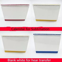 Sublimation Blank calendar Desktop DIY table Calendar Steel Coil Spiral Desk Calendar DIY Photo Agenda Table Planner with Blank Page Cover C0418