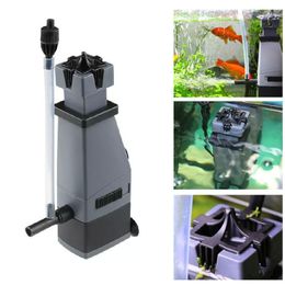 220V rium Surface Skimmer To Remove Oil Slick Film Remover Water Protein Filter Pump For Fish Tank Oxygen Y200917