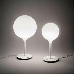 Table Lamps Metal White Glass Ball Lamp Designer Modern Office Contemporary Desk Decorations For Bedroom Living Room RestaurantTable