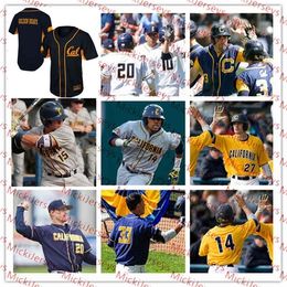 C202 College Custom Cal Bears Baseball Jersey 19 Steven Zobac 39 Vaughn Mauterer 41 Reuben Drogin 6 Aaron Roberts 18 Joe Ammirato 43 Mitch Benson 47