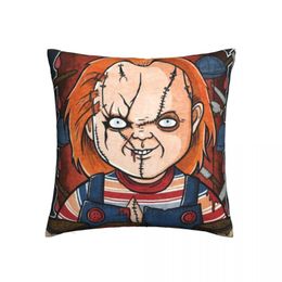 Cushion/Decorative Pillow Chucky Doll Pillowcase Polyester Cushion Cover Decor Horror Movie Childs Play Case Home Wholesale 40X40cmCushion/D