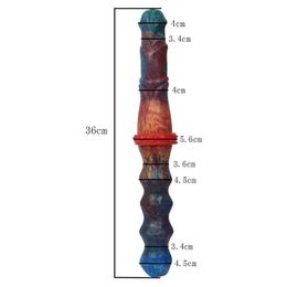 Nxy Dildos New Liquid Silica Gel Double Head Special shaped Penis Anal Plug Adult Female Masturbation Device Sex Products 0316