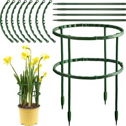 2/4/6pc Plastic Plant Support Pile Stand for Flowers Greenhouse Arrangement Rod Holder Orchard Garden Bonsai Tool Invernadero