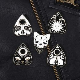 High grade Dark Halloween series skull wizard cat shape enamel alloy badge