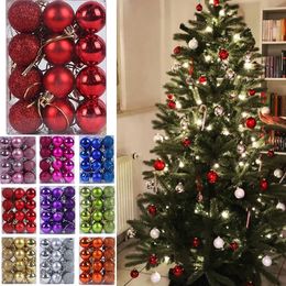 244896 Ball Xmas Party Hanging Ornament Decorations Christmas Tree Bauble for Home Decoration Y201020