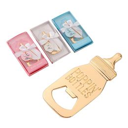 Zinc Alloy Milk Bottle Beer Bottle Opener Party Favour Baby Full Moon Wedding Guest Gift Portable Corkscrew Wholesale