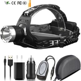 New XM-L T6 Fishing Light Head Lamp Headlamp Rechargeable Flashlight 3000lm Led Bulbs Camping Riding Climbing Lithium Ion 10W Yunmai