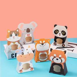 -Cadeau Wrap Safari Animaux Favorise Boîte Candy Sacs Cupcake Emballage Garçon Enfants Anniversaire Décoration Événement Fournitures de fête