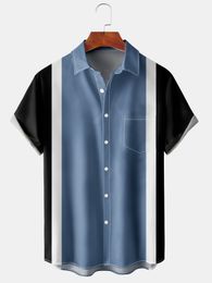 Bowling Shirts for Men Short Sleeve Button Down Shirt Casual Beach Summer Shirts