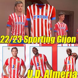 Soccer Jerseys Ud Almeria Home Sporting De Gijon Sadiq Dyego Sousa Akieme Juan Villar Football Shirt Samu Rivera P.garcia Kravets