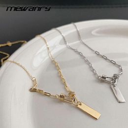 Chains 925 Stamp Splicing Chain Necklace For Women Trendy Elegant Simple Geometric Zircon Party Jewellery WholesaleChains