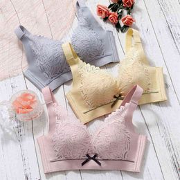 Spring And Summer New Soft Latex Cotton No Steel Ring Bra Adjustable Thin Cup Comfortable Underwear Anti-Sleeping Collect L220726