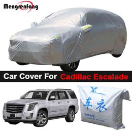 Full Car Cover SUV Outdoor Indoor Anti-UV Sun Shade Rain Snow Resistant Cover Dustproof For Cadillac Escalade W220322