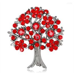 Pins Brooches Arrival Vintage Tree Shape Crystal Resin Brooch For Girls Women Party Jewellery Gifts1 Marc22