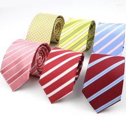 Bow Ties Red Blue Men's Tie Business Formal Wedding Party Necktie Classic Solid Color Stripe Jacquard Fashion Shirt Dress Accessories Donn22