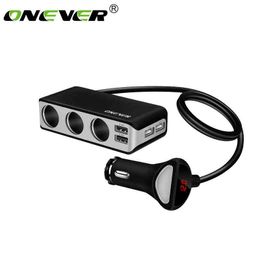120w charger UK - Onever 4 USB Port 3 Way Car Cigarette Lighter Socket Splitter Charger 120W Power 6.8A USB Car Charger Support Display Volmeter H220512