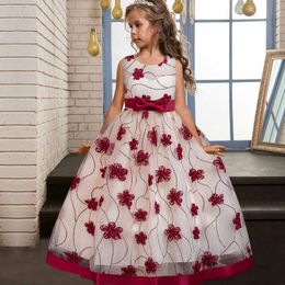 Girl's Dresses 3-14 Years Flower Girl Dress Costume Kids For Prom Childrens Teen Clothing Party Princess Wedding VestidosGirl's